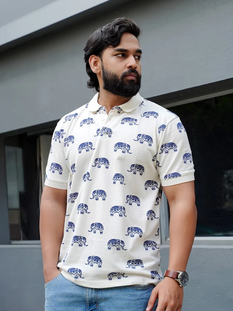 elephant-print-polo